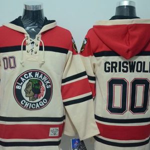 Sleek Blackhawks #00 Clark Griswold Cream Sawyer Hooded Sweatshirt Stitched NHL Jersey for ultimate hockey enthusiasts