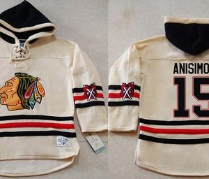 Cool Blackhawks #15 Artem Anisimov Cream Heavyweight Pullover Hoodie Stitched NHL Jersey to stand out at the stadium