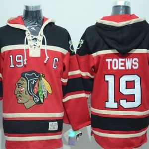 Chic Blackhawks #19 Jonathan Toews Red Sawyer Hooded Sweatshirt Stitched NHL Jersey to stand out at the stadium