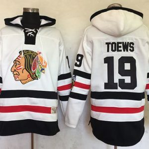 Chic Blackhawks #19 Jonathan Toews White Sawyer Hooded Sweatshirt 2017 Winter Classic Stitched NHL Jersey for die - hard fans