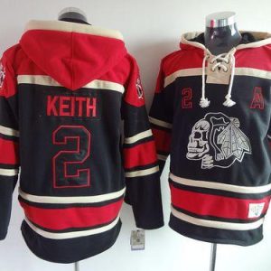 Chic Blackhawks #2 Duncan Keith Black Sawyer Hooded Sweatshirt Stitched NHL Jersey to stand out at the stadium