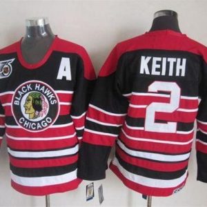 Fantastic Blackhawks #2 Duncan Keith Red/Black 75TH CCM Stitched NHL Jersey for die - hard fans