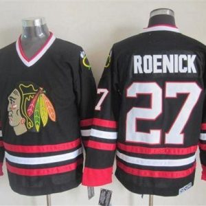 Stunning Blackhawks #27 Jeremy Roenick Black CCM Throwback Stitched NHL Jersey for ultimate hockey enthusiasts