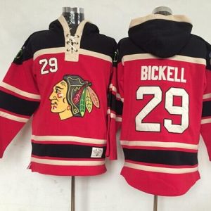 Premium Blackhawks #29 Bryan Bickell Red Sawyer Hooded Sweatshirt Stitched NHL Jersey a must - have for collectors