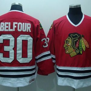 Sleek Blackhawks #30 ED Belfour Stitched Red CCM Throwback NHL Jersey for ultimate hockey enthusiasts