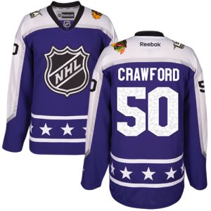 Amazing Blackhawks #50 Corey Crawford Purple 2017 All Star Central Division Stitched NHL Jersey to elevate your fan gear collection