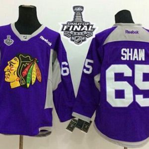 Stylish Blackhawks #65 Andrew Shaw Purple Practice 2015 Stanley Cup Stitched NHL Jersey to elevate your fan gear collection