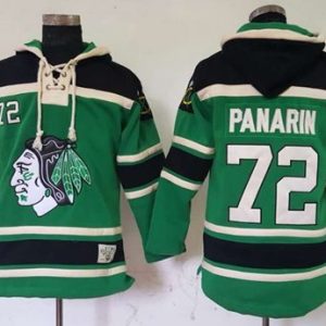 Top - notch Blackhawks #72 Artemi Panarin Green St. Patrick's Day McNary Lace Hoodie Stitched NHL Jersey to elevate your fan gear collection