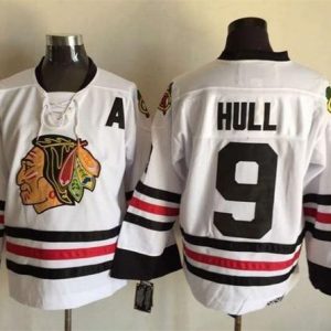 Stunning Blackhawks #9 Bobby Hull White CCM Throwback Stitched NHL Jersey to stand out at the stadium