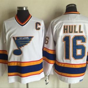 Premium Blues #16 Brett Hull White/Yellow CCM Throwback Stitched NHL Jersey for ultimate hockey enthusiasts