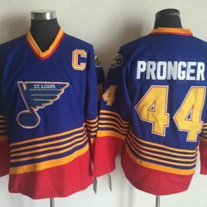 Premium Blues #44 Chris Pronger Light Blue/Red CCM Throwback Stitched NHL Jersey a must - have for collectors