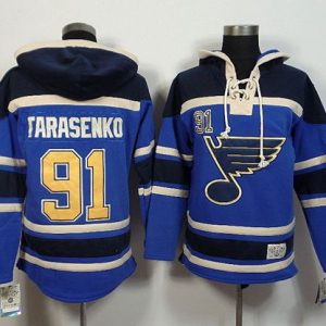 Chic Blues #91 Vladimir Tarasenko Light Blue Sawyer Hooded Sweatshirt Stitched NHL Jersey to stand out at the stadium