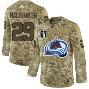 Chic Adidas Avalanche #29 Nathan MacKinnon Camo 2022 Stanley Cup Final Patch Authentic Stitched NHL Jersey for an exciting hockey game