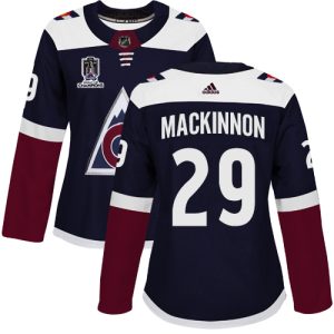 Chic Adidas Avalanche #29 Nathan MacKinnon Navy Women's 2022 Stanley Cup Champions Alternate Authentic Stitched NHL Jersey for an exciting hockey game