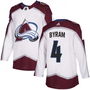Chic Adidas Avalanche #4 Bowen Byram White Road Authentic Stitched NHL Jersey to show your team love