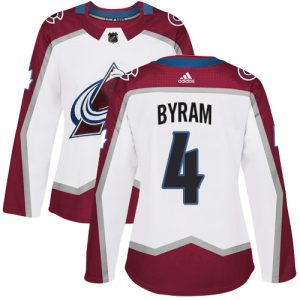Chic Adidas Avalanche #4 Bowen Byram White Women's Road Authentic Stitched NHL Jersey for top   notch game   day wear