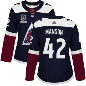 Chic Adidas Avalanche #42 Josh Manson Navy Women's 2022 Stanley Cup Champions Alternate Authentic Stitched NHL Jersey to stand out at the stadium