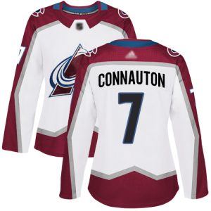 Chic Adidas Avalanche #7 Kevin Connauton White Road Authentic Women's Stitched NHL Jersey for true hockey enthusiasts