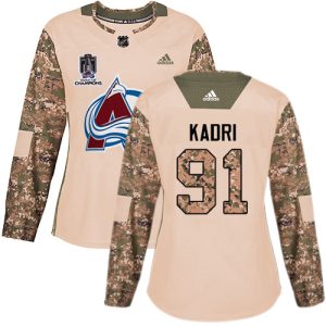 Chic Adidas Avalanche #91 Nazem Kadri Camo Authentic Women's 2022 Stanley Cup Champions Veterans Day Stitched NHL Jersey for die   hard Blackhawks fans