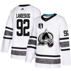 Chic Adidas Avalanche #92 Gabriel Landeskog White Authentic 2022 Stanley Cup Final Patch All Star Stitched NHL Jersey for top   notch game   day wear