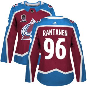 Chic Adidas Avalanche #96 Mikko Rantanen Burgundy Women's 2022 Stanley Cup Champions Burgundy Home Authentic Stitched NHL Jersey to support your favorite players