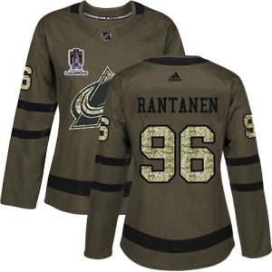 Chic Adidas Avalanche #96 Mikko Rantanen Green Women's 2022 Stanley Cup Champions Salute To Service Stitched NHL Jersey to support your favorite players