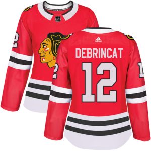 Chic Adidas Blackhawks #12 Alex DeBrincat Red Home Authentic Women's Stitched NHL Jersey for die   hard Blackhawks fans