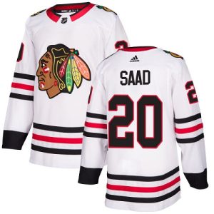 Chic Adidas Blackhawks #20 Brandon Saad White Road Authentic Stitched Youth NHL Jersey to show your team love