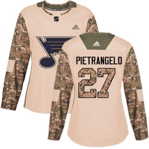 Chic Adidas Blues #27 Alex Pietrangelo Camo Authentic 2017 Veterans Day Women's Stitched NHL Jersey for top   notch game   day wear