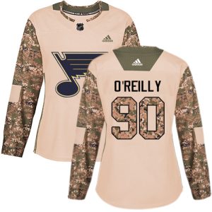 Chic Adidas Blues #90 Ryan O'Reilly Camo Authentic 2017 Veterans Day Women's Stitched NHL Jersey for die   hard Blackhawks fans