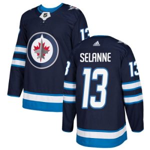 Chic Adidas Jets #13 Teemu Selanne Navy Blue Home Authentic Stitched Youth NHL Jersey for true hockey enthusiasts