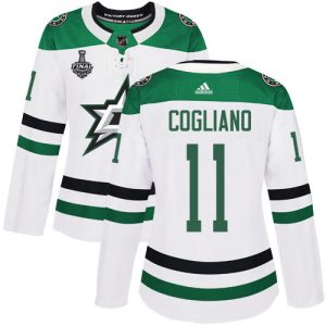 Chic Adidas Stars #11 Andrew Cogliano White Road Authentic Women's 2020 Stanley Cup Final Stitched NHL Jersey for a valuable hockey collectible