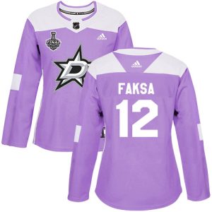 Chic Adidas Stars #12 Radek Faksa Purple Authentic Fights Cancer Women's 2020 Stanley Cup Final Stitched NHL Jersey to add to your hockey memorabilia collection