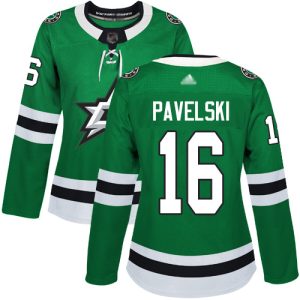 Chic Adidas Stars #16 Joe Pavelski Green Home Authentic Women's Stitched NHL Jersey to add to your hockey memorabilia collection