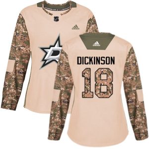 Chic Adidas Stars #18 Jason Dickinson Camo Authentic 2017 Veterans Day Women's Stitched NHL Jersey for an exciting hockey game