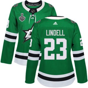 Chic Adidas Stars #23 Esa Lindell Green Home Authentic Women's 2020 Stanley Cup Final Stitched NHL Jersey to show your team love