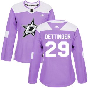 Chic Adidas Stars #29 Jake Oettinger Purple Authentic Fights Cancer Women's Stitched NHL Jersey to add to your hockey memorabilia collection