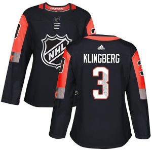 Chic Adidas Stars #3 John Klingberg Black 2018 All Star Central Division Authentic Women's Stitched NHL Jersey for an exciting hockey game