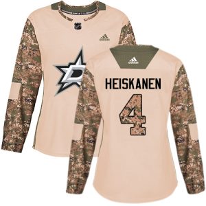 Chic Adidas Stars #4 Miro Heiskanen Camo Authentic 2017 Veterans Day Women's Stitched NHL Jersey to support your favorite players