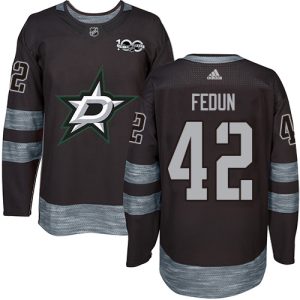 Chic Adidas Stars #42 Taylor Fedun Black 1917 2017 100th Anniversary Stitched NHL Jersey to support your favorite players