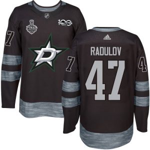 Chic Adidas Stars #47 Alexander Radulov Black 1917 2017 100th Anniversary 2020 Stanley Cup Final Stitched NHL Jersey to add to your hockey memorabilia collection