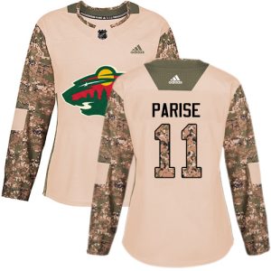 Chic Adidas Wild #11 Zach Parise Camo Authentic 2017 Veterans Day Women's Stitched NHL Jersey for a valuable hockey collectible