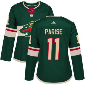 Chic Adidas Wild #11 Zach Parise Green Home Authentic Women's Stitched NHL Jersey for top   notch game   day wear