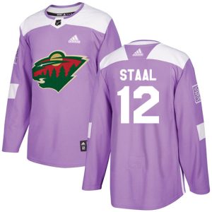 Chic Adidas Wild #12 Eric Staal Purple Authentic Fights Cancer Stitched Youth NHL Jersey for top   notch game   day wear