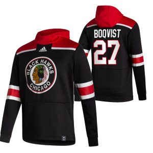 Chic Chicago Blackhawks #27 Adam Boqvist Adidas Reverse Retro Pullover Hoodie Black for an exciting hockey game