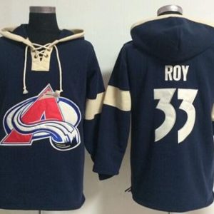 Chic Colorado Avalanche #33 Patrick Roy Blue Pullover NHL Hoodie for a valuable hockey collectible