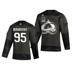 Chic Colorado Avalanche #95 Andre Burakovsky Adidas 2022 Stanley Cup Champions Veterans Day Men's Authentic Practice NHL Jersey Camo for a memorable sports moment