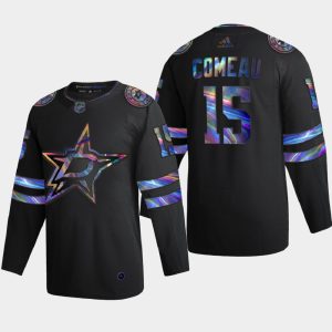 Chic Dallas Stars #15 Blake Comeau Men's Nike Iridescent Holographic Collection NHL Jersey   Black to add to your hockey memorabilia collection