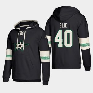 Chic Dallas Stars #40 Remi Elie Black adidas Lace Up Pullover Hoodie for an exciting hockey game