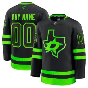 Chic Dallas Stars Alternate Premium Custom Jersey   Black/Kelly Green for true hockey enthusiasts